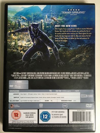 Black Panther (Marvel) [2018] Chadwick Boseman, Michael B. Jordan & Lupita Nyong'o [Movie DVD]