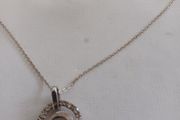 silver love heart necklace