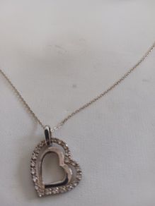 silver love heart necklace