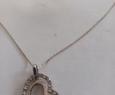 silver love heart necklace