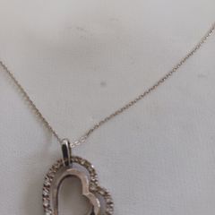silver love heart necklace