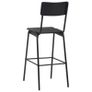 Bar Chairs 4 pcs Black Solid Plywood Steel Image 5