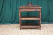 French Renaissance Revival Oak Desserte with Green Man Carvings, c. 1870s
