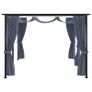 Gazebo with Curtains 3x6 m Anthracite Steel Image 3