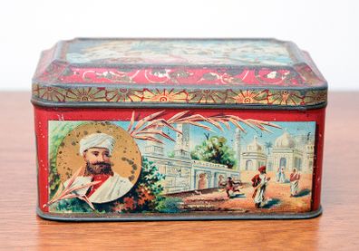Vintage Tin Tea Box 'Arabian / Turkish Scene'