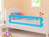Toddler Safety Bed Rail 2 pcs Blue 150x42 cm