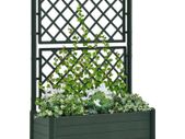 Garden Planter with Trellis 100x43x142 cm PP Green