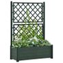 Garden Planter with Trellis 100x43x142 cm PP Green Image 5