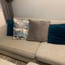 Large Light Grey 8-Seater Sofa with Footstool Image 3