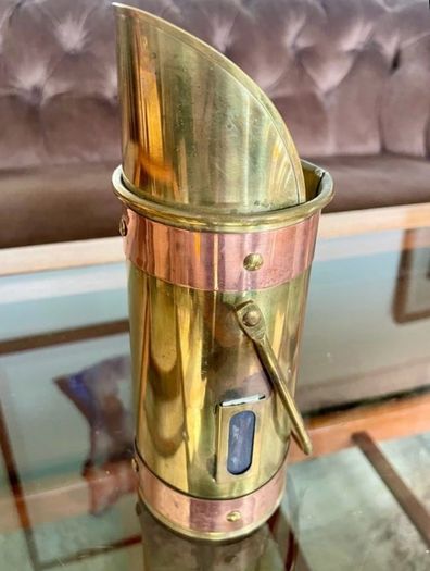 Old Dutch Design Brass Copper Long Match Stick Holder