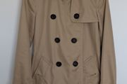 Coach coat with leather print