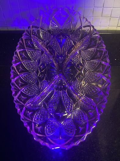 Depression glass in French pink serving platter
