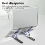 Laptop Stand for Desk, Adjustable Laptop Riser ABS Silicone Foldable Lap Desk Portable Computer Holder, Ventilated Cooling Notebook Stand for 10-15.6 Laptops,Tablet-Black Image 5