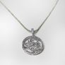 Silver necklace with sparkly cz stones Image 3