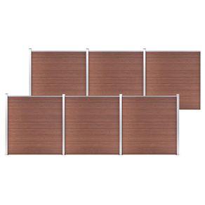 Garden Fence WPC 1045x186 cm Brown