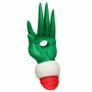 Green Christmas Hand Wine Bottle Holder, Funny Wine Gift 3D Image 3