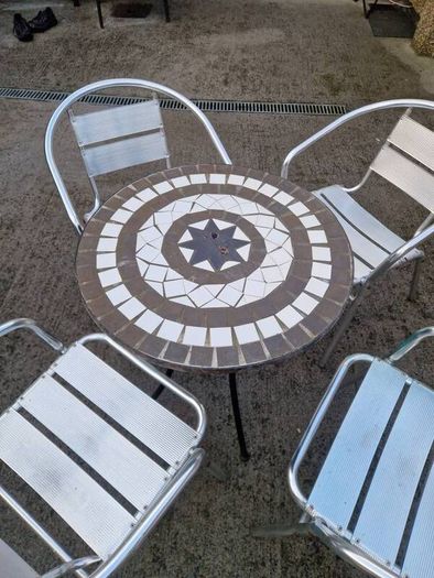 patio table and 4 chairs