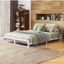 King Size Bed Frame,Metal Platform Low Bed Frame King Size Bed Base with Steel Slats,5ft Floor BedKing Beds,Mattress Foundation,No Box Spring Needed,Noise Free,Easy Assembly,White Image 10