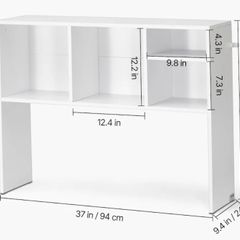 Vevor White Desktop Bookshelf