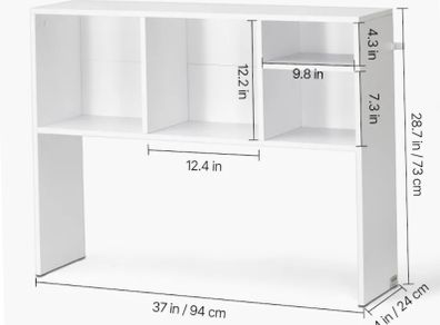 Vevor White Desktop Bookshelf