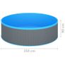 Splasher Pool with Hanging Skimmer and Pump 350x90 cm Grey Image 9