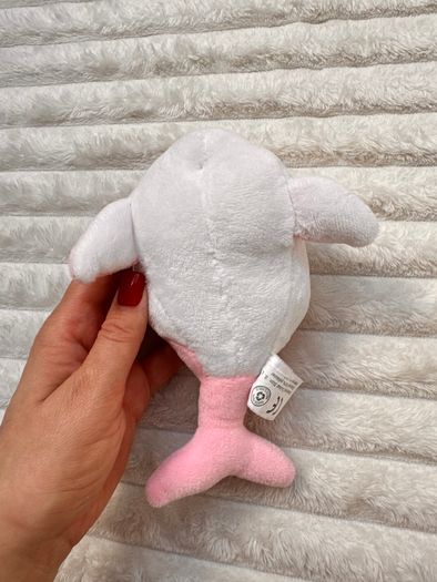 Pink white Dolphin Jumbo approx. 19 cm. (with tail) The batteries are running out Used Please see photos