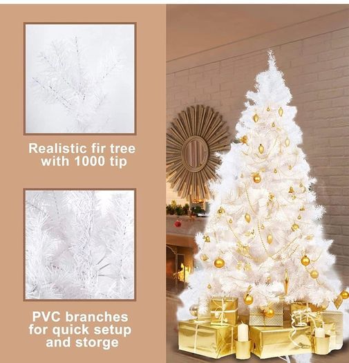 6 foot 8, large white luxury Christmas tree NEW
