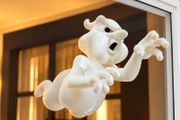 Grumpy Ghost Through the Window - 3D - Halloween Decor - 3 Sizes