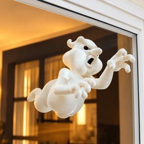 Grumpy Ghost Through the Window - 3D - Halloween Decor - 3 Sizes