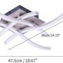 Aluminum LED Ceiling Lamp Ring Light Chandelier Lights Fixture Living Bedroom Image 2