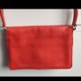 New Clarks Marva Wave Orange Leather Crossbody Bag Image 10