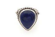 Vintage 925 Sterling Silver &amp; Lapis Lazuli Chunky Ornate Ring