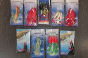 No#3 - NEW - Set of 9 packs Strong Sea Rigs Feathers on Big Hooks 5/0, 6/0 and 7/0 - Bait Trace Paternoster Lures Cod Pollock Ling Conger Bass Mackerel