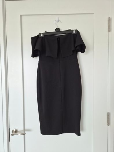 Black bardot dress