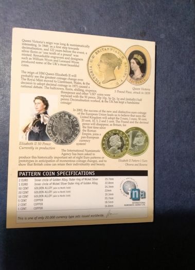 United   Kingdom  Pattern  Set  Euros