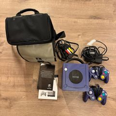 Nintendo GameCube Indigo Bundle - 2 Controllers, Memory Card & Game