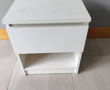 White bedside table