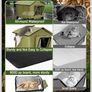Outdoor Cat House, Waterproof Insulated Cat Kennel with Elevated Base, Large Winter House for Indoor Outdoor Cats and Small Dogs, Feral Cat Shelter for Multiple Cats Image 6
