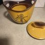 Vintage Japanese Pottery Tea Caddy Pot with Ship Design IN GOOD CONDITION. Image 3