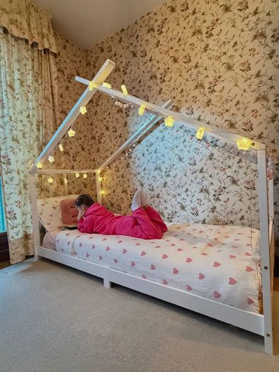 Kids Bed Frame Solid Pine Wood 70x140 cm