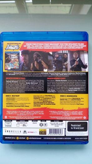 Death Wish II and 3 blu ray