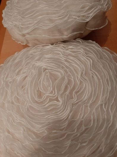 White rose ruffle cushions