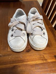 Puma Cream Leather Trainers