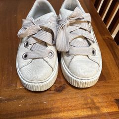 Puma Cream Leather Trainers