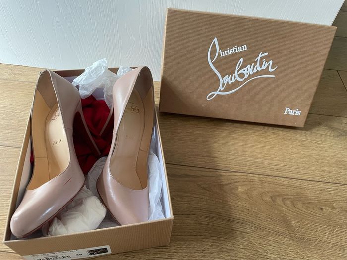louboutin decollette jazz calf high heels size 38
