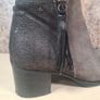 Women's Amy Huberman Bourbon Ankle Boots Heels Grey Leather Suede Size Uk 6 Eu 39 Image 3