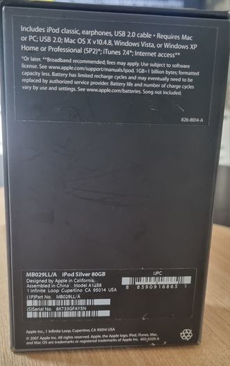 Apple Ipod Classic 80gb 6th Gen