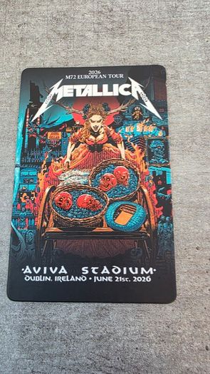 Metallica Fan Card Night 2 Dublin
