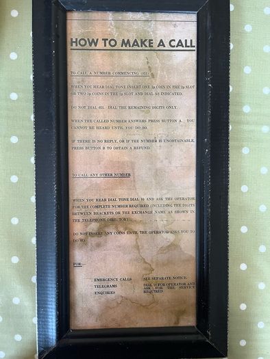 Framed AB Payphone Notices