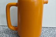 Title: OGO Living "Outo" Matte Stoneware Teapot with Wooden Lid, Orange